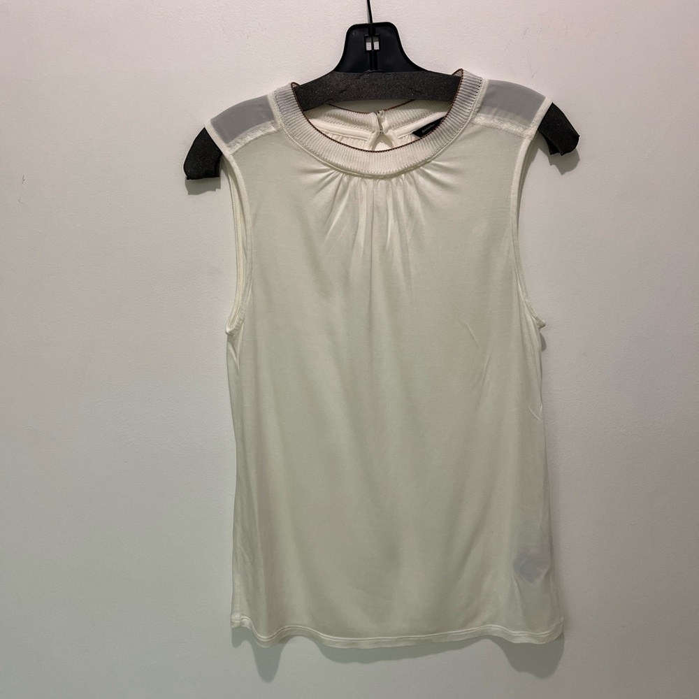 2/$20 - Banana Republic Elegant Off White Sleeveless Top - Lightweight Fabric
